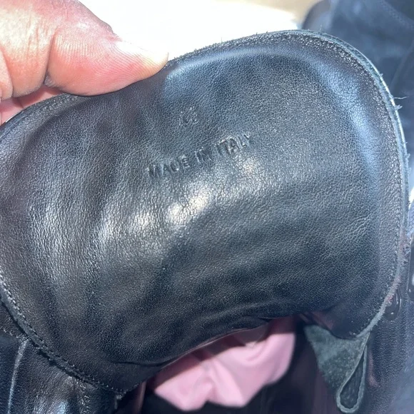 Men’s Rag & Bone Spencer Commando Black Leather Boot Size 10 (43) made in Italy - Picture 6 of 8